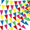 300 Pieces Colorful Pennant Flags Banner 375ft Multicolor Pennant Banner Nylon Cloth Flag Pennants for Party Celebrations and Shops Decorations